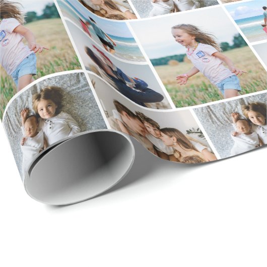 Creëer Uw eigen 5 Fotocollage Cadeaupapier (Rol Hoek)