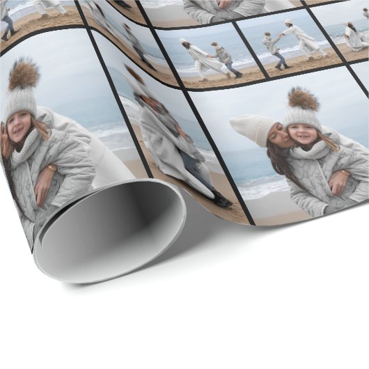Creëer Uw eigen 5 Fotocollage Cadeaupapier (Rol Hoek)