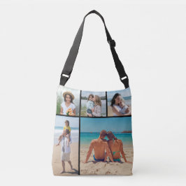 Creëer Uw eigen 5 Fotocollage Crossbody Tas