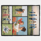 Creëer Uw eigen 5 Fotocollage Fleece Deken (Voorkant (Horizontaal))