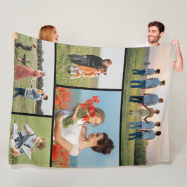 Creëer Uw eigen 5 Fotocollage Fleece Deken
