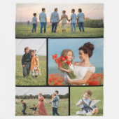 Creëer Uw eigen 5 Fotocollage Fleece Deken (Voorkant)