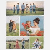 Creëer Uw eigen 5 Fotocollage Fleece Deken (Voorkant)