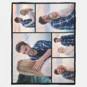 Creëer Uw eigen 5 Fotocollage Fleece Deken (Voorkant)