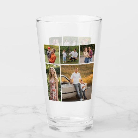 Creëer Uw eigen 5 Fotocollage Glas (Voorkant)