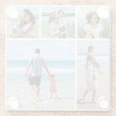 Creëer Uw eigen 5 Fotocollage Glazen Onderzetter (Achterkant)