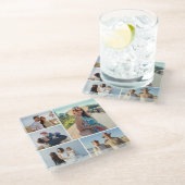 Creëer Uw eigen 5 Fotocollage Glazen Onderzetter (Schuin)