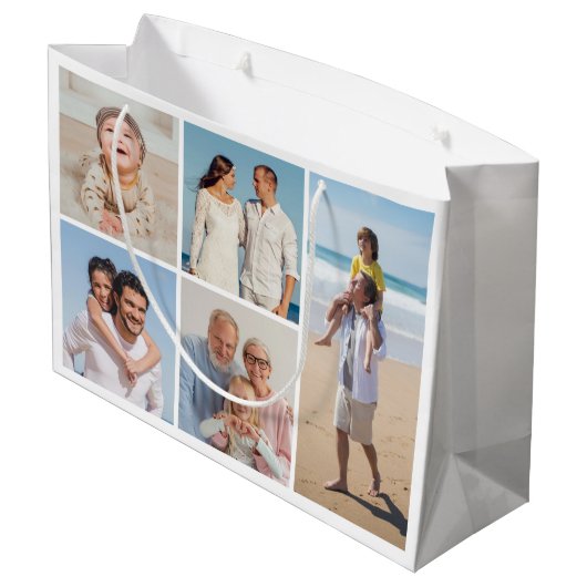 Creëer Uw eigen 5 Fotocollage Groot Cadeauzakje (Achterkant Gekanteld)