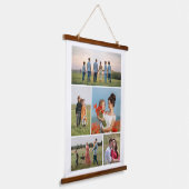 Creëer Uw eigen 5 Fotocollage Hangend Wandkleed (Gebogen)