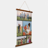 Creëer Uw eigen 5 Fotocollage Hangend Wandkleed (Gebogen)