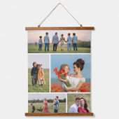 Creëer Uw eigen 5 Fotocollage Hangend Wandkleed (Voorkant)