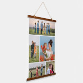 Creëer Uw eigen 5 Fotocollage Hangend Wandkleed (Gebogen)