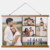 Creëer Uw eigen 5 Fotocollage Hangend Wandkleed (Voorkant)