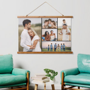 Creëer Uw eigen 5 Fotocollage Hangend Wandkleed