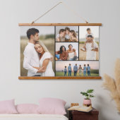 Creëer Uw eigen 5 Fotocollage Hangend Wandkleed (Slaapkamer)