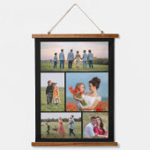 Creëer Uw eigen 5 Fotocollage Hangend Wandkleed (Voorkant)