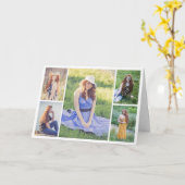 Creëer Uw eigen 5 Fotocollage Kaart (Gele Bloem)