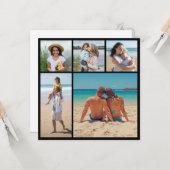 Creëer Uw eigen 5 Fotocollage Kaart (Voorkant / Achterkant in situ)