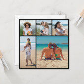 Creëer Uw eigen 5 Fotocollage Kaart (Voorkant / Achterkant in situ)