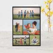 Creëer Uw eigen 5 Fotocollage Kaart (Gele Bloem)