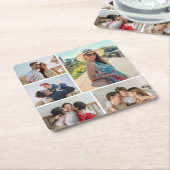 Creëer Uw eigen 5 Fotocollage Kartonnen Onderzetters (Schuin)