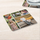 Creëer Uw eigen 5 Fotocollage Kartonnen Onderzetters (Schuin)