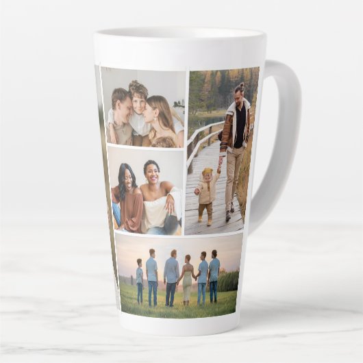 Creëer Uw eigen 5 Fotocollage Latte Mok (Rechterhoek)