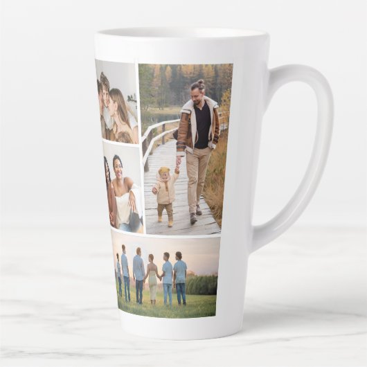 Creëer Uw eigen 5 Fotocollage Latte Mok (Rechts)