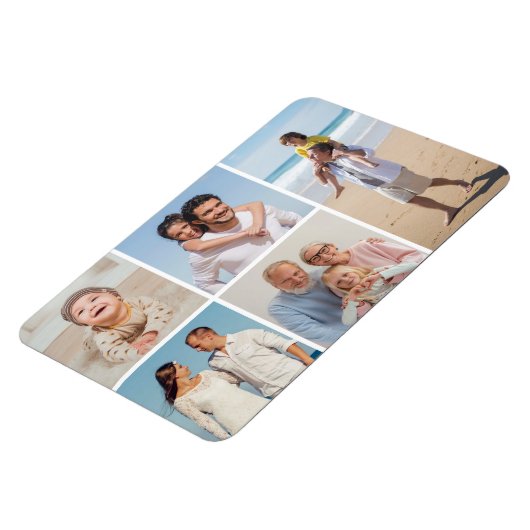 Creëer Uw eigen 5 Fotocollage Magneet (Linkerzijde)