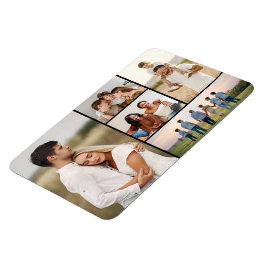 Creëer Uw eigen 5 Fotocollage Magneet (Linkerzijde)