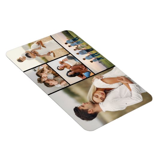 Creëer Uw eigen 5 Fotocollage Magneet (Rechterzijde)