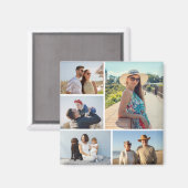 Creëer Uw eigen 5 Fotocollage Magneet (Voorkant / Achterkant)