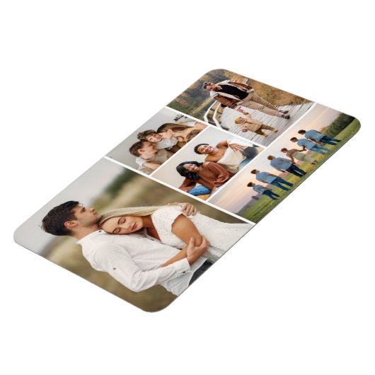 Creëer Uw eigen 5 Fotocollage Magneet (Linkerzijde)