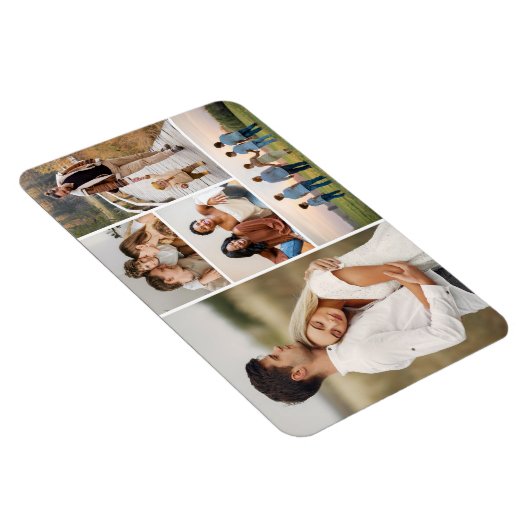 Creëer Uw eigen 5 Fotocollage Magneet (Rechterzijde)