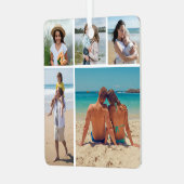 Creëer Uw eigen 5 Fotocollage Metalen Ornament (Voorkant links)