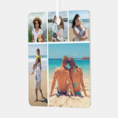 Creëer Uw eigen 5 Fotocollage Metalen Ornament (Voorkant links)