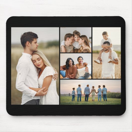 Creëer Uw eigen 5 Fotocollage Muismat (Voorkant)