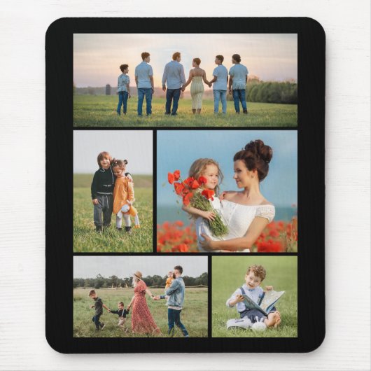 Creëer Uw eigen 5 Fotocollage Muismat (Voorkant)