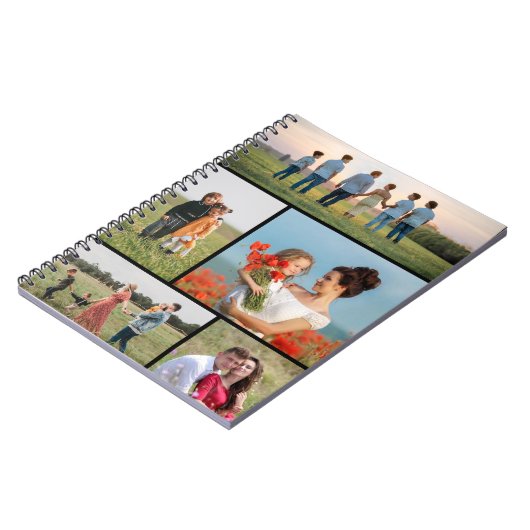 Creëer Uw eigen 5 Fotocollage Notitieboek (Linkerzijde)