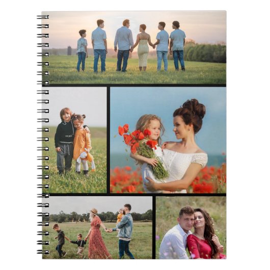 Creëer Uw eigen 5 Fotocollage Notitieboek (Voorkant)