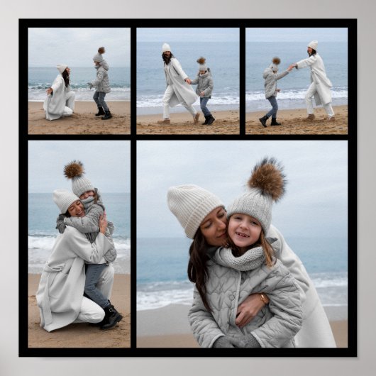 Creëer Uw eigen 5 Fotocollage Poster (Voorkant)
