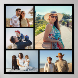 Creëer Uw eigen 5 Fotocollage Poster
