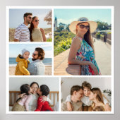 Creëer Uw eigen 5 Fotocollage Poster (Voorkant)