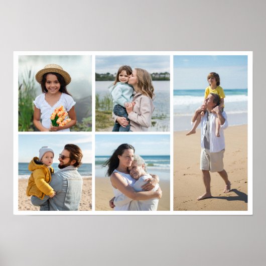 Creëer Uw eigen 5 Fotocollage Poster (Voorkant)