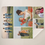 Creëer Uw eigen 5 Fotocollage Sherpa Deken (Voorkant (horizontaal))