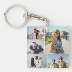 Creëer Uw eigen 5 Fotocollage Sleutelhanger