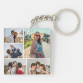 Creëer Uw eigen 5 Fotocollage Sleutelhanger (Achterkant)