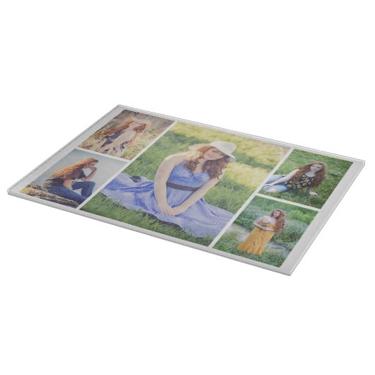 Creëer Uw eigen 5 Fotocollage Snijplank (Hoek)