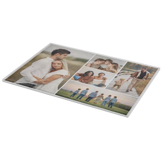 Creëer Uw eigen 5 Fotocollage Snijplank (Hoek)