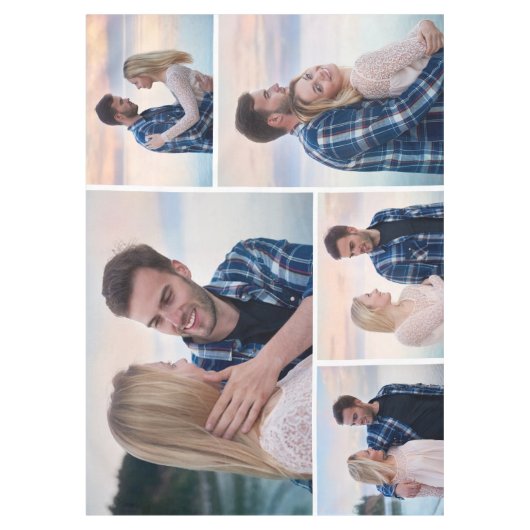 Creëer Uw eigen 5 Fotocollage Tafelkleed (Voorkant)